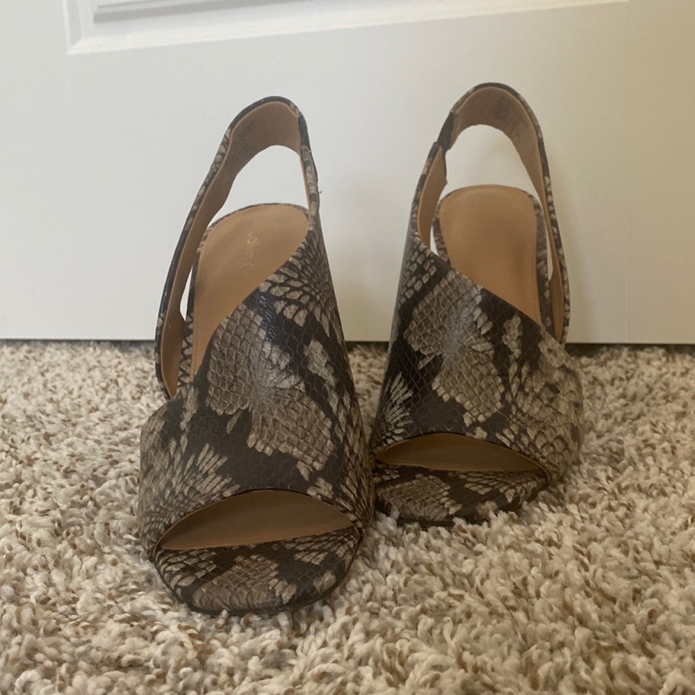 Calvin Klein snakeskin heels